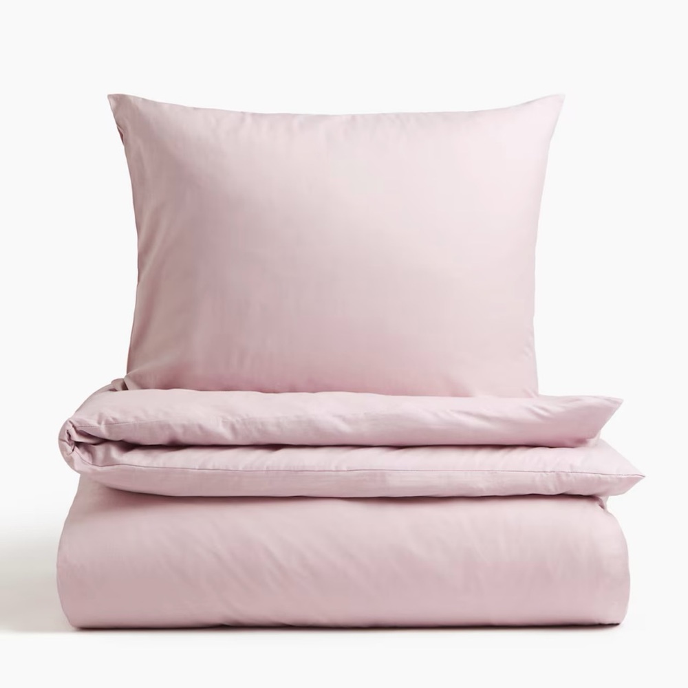 H&M Blush Pink Duvet Cover Set